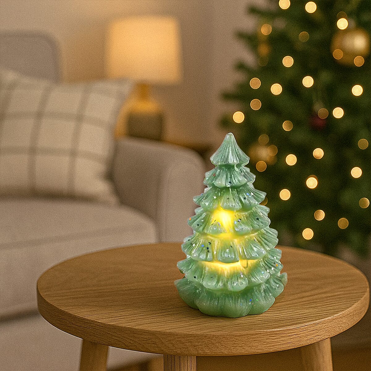 Set of 2 LED Candles with 6 Hrs Timer Function - Green