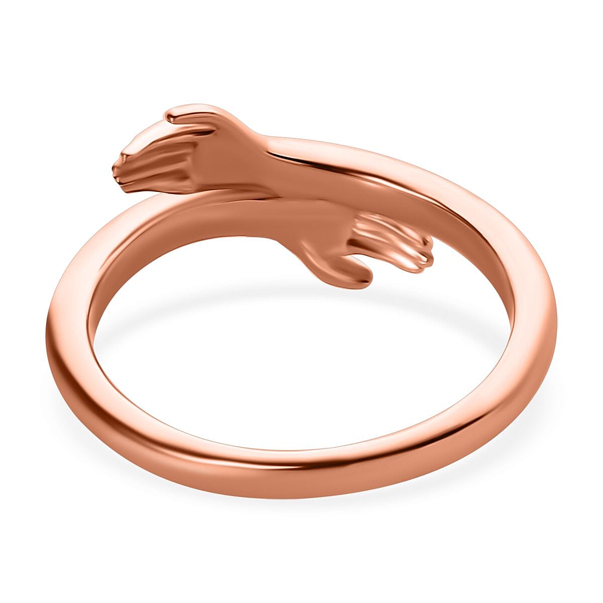 Diamond Hand Bypass Ring in Sterling Silver