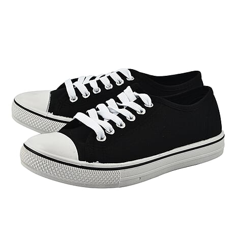 Closeout Deal Canvas Trainers (Size 3) - Black