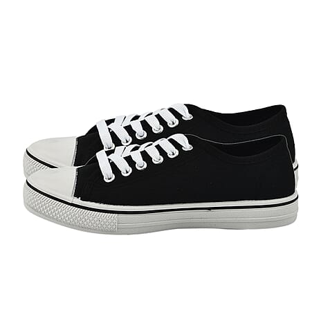 Closeout Deal Canvas Trainers (Size 3) - Black