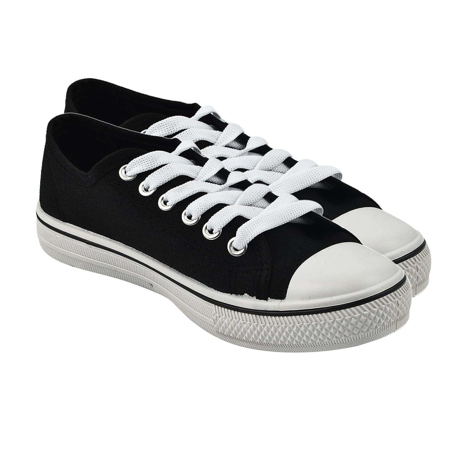 DOD - Closeout Deal Canvas Trainers (Size 3) - Black