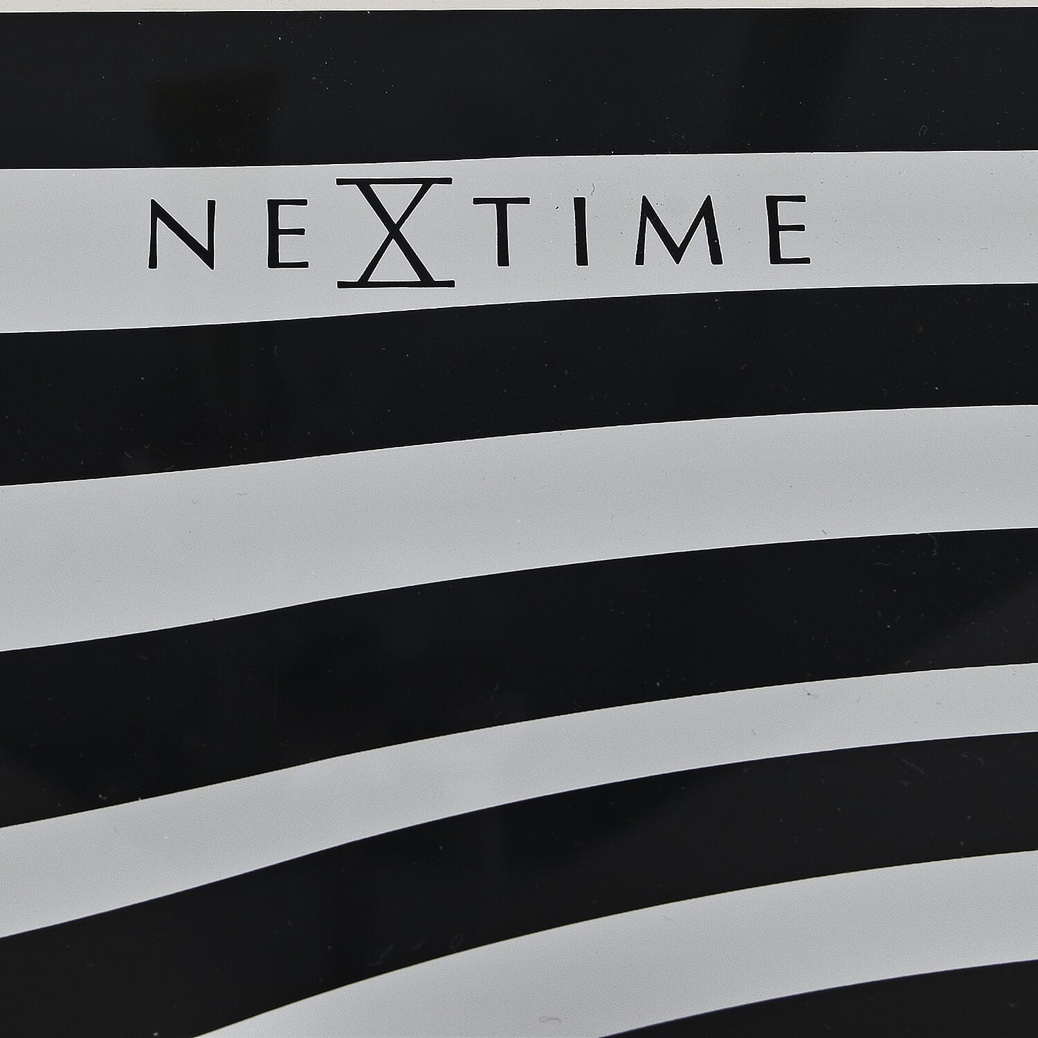 NeXtime Square Pattern Wall Clock (Size 44 cm) - Black & White