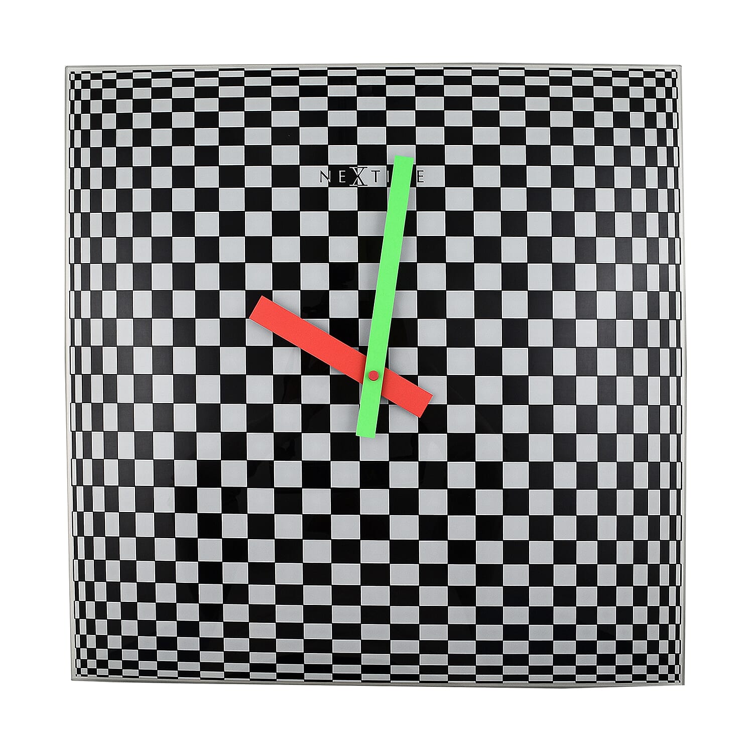 NeXtime Victor Pattern Wall Clock (Size 43 cm) - Black & White