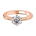 Moissanite Solitaire Ring in Sterling Silver
