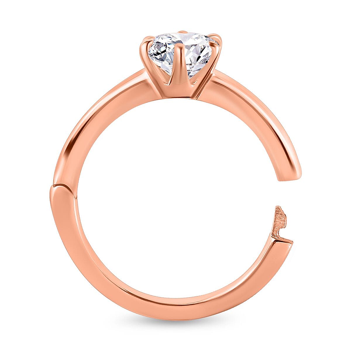 Moissanite Solitaire Ring in Sterling Silver Moissanite Solitaire Ring in Sterling Silver