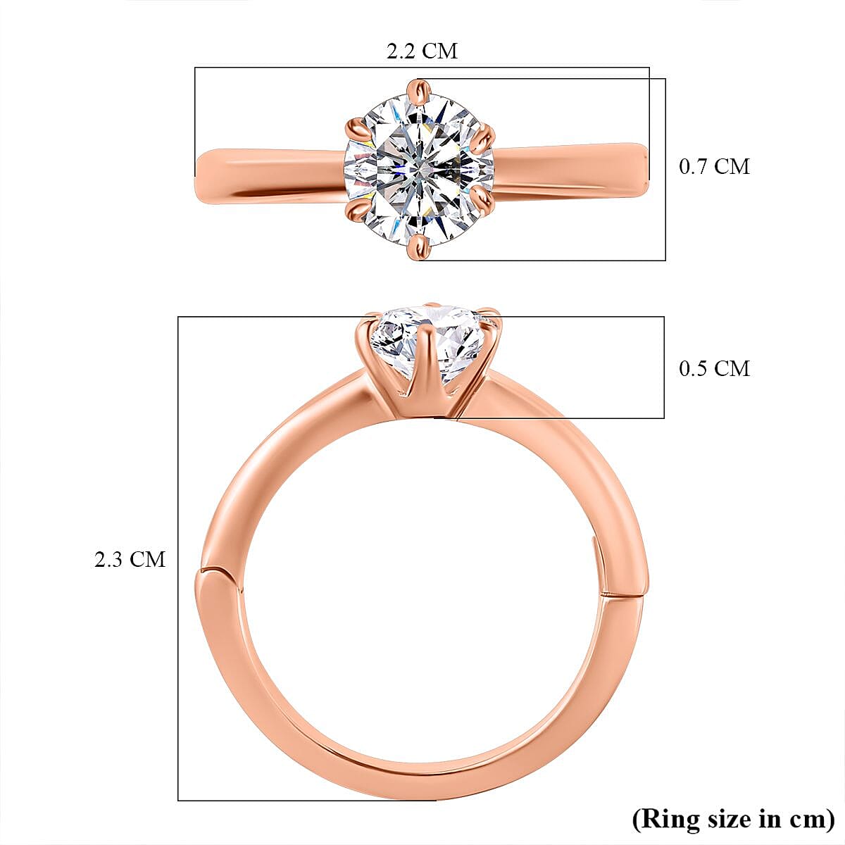 Moissanite Solitaire Ring in Sterling Silver Moissanite Solitaire Ring in Sterling Silver