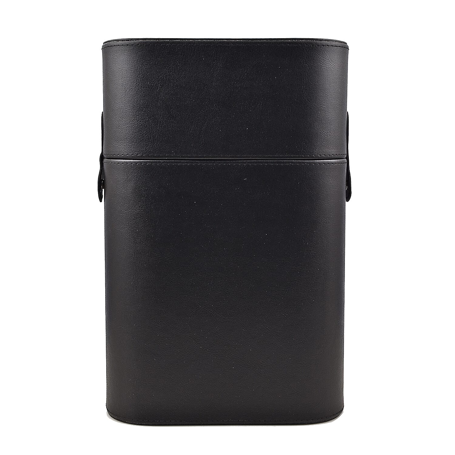 Collectors Edition Black Faux Leather Double Wine Bottle Box