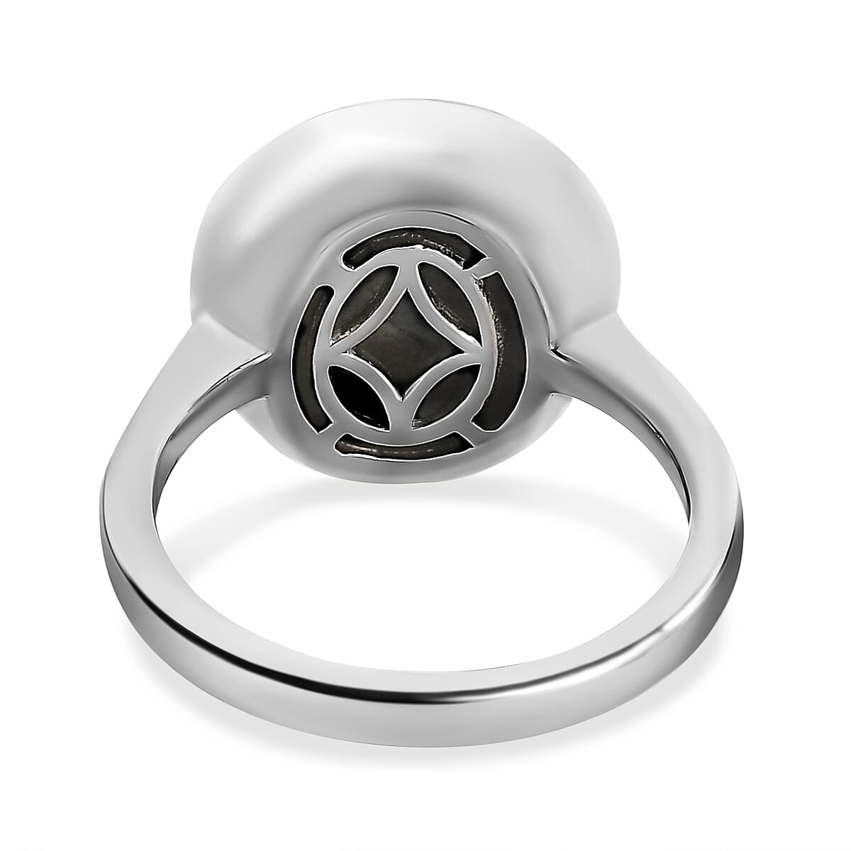 White Buffalo Solitaire Ring in Platinum Overlay Sterling Silver 7.24  Ct.