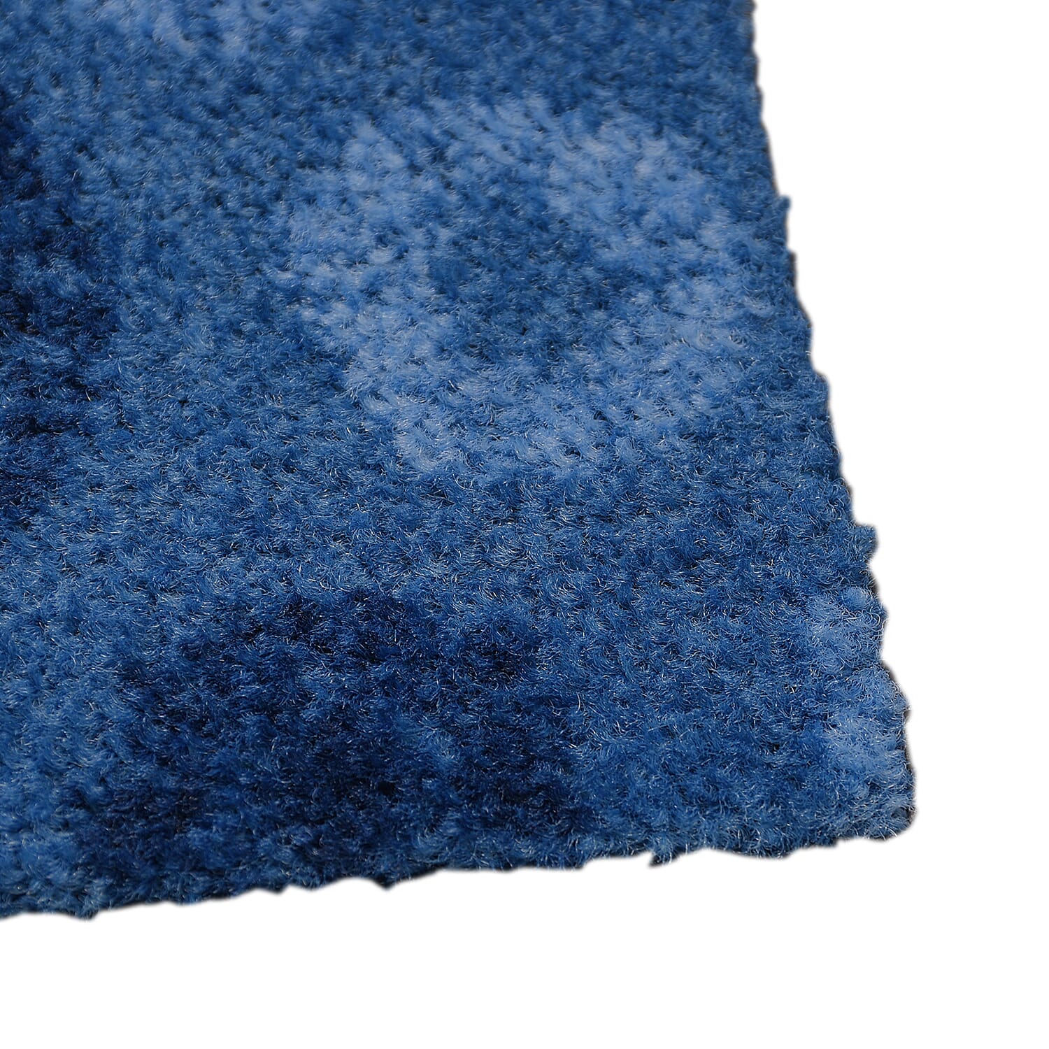 Snowprint Rubber Back Door Mat (Size 80x60 cm) - Blue - Black
