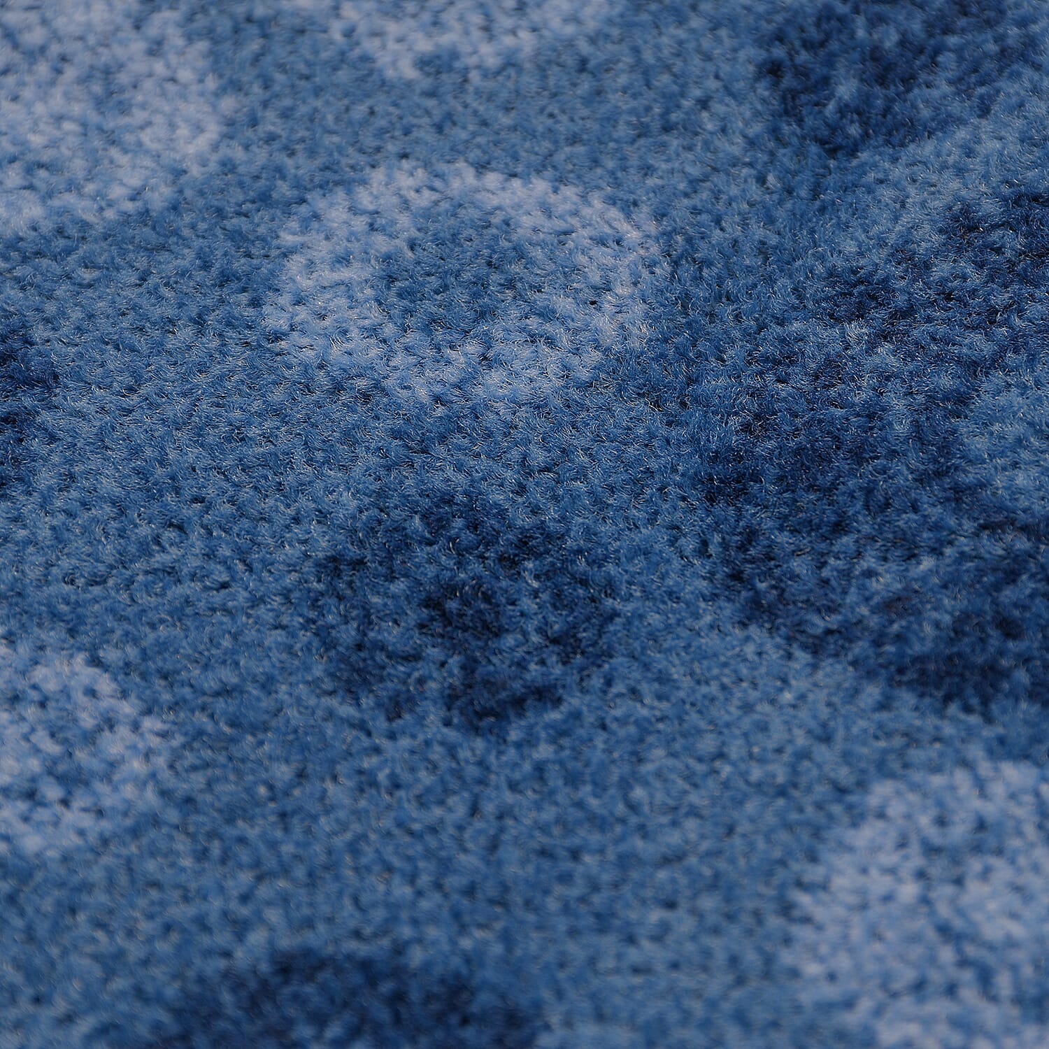 Snowprint Rubber Back Door Mat (Size 80x60 cm) - Blue - Black