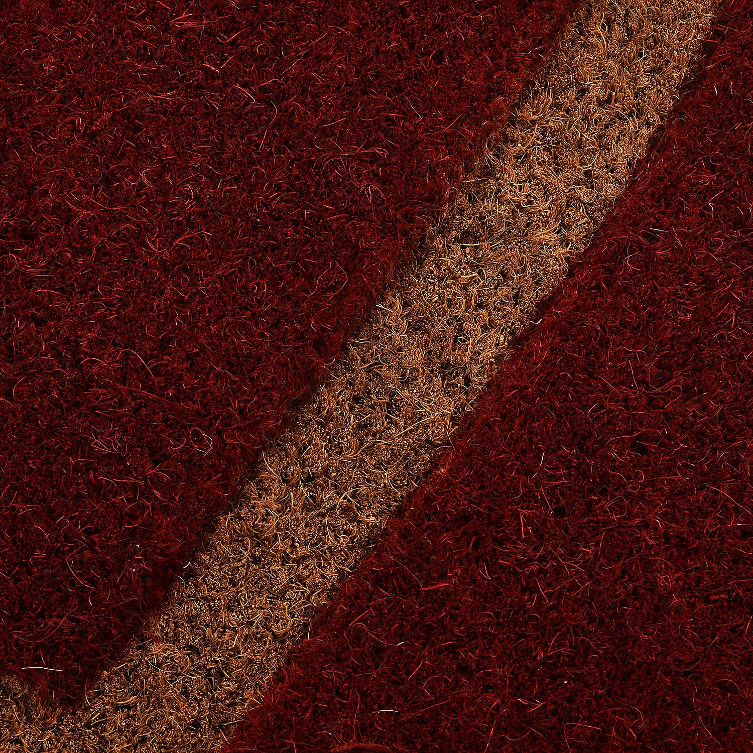Red Heart Coir Doormat (Size 60x60 cm) - Red