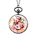 Unisex 3D Sunflower Print Pocket Watch - Black
