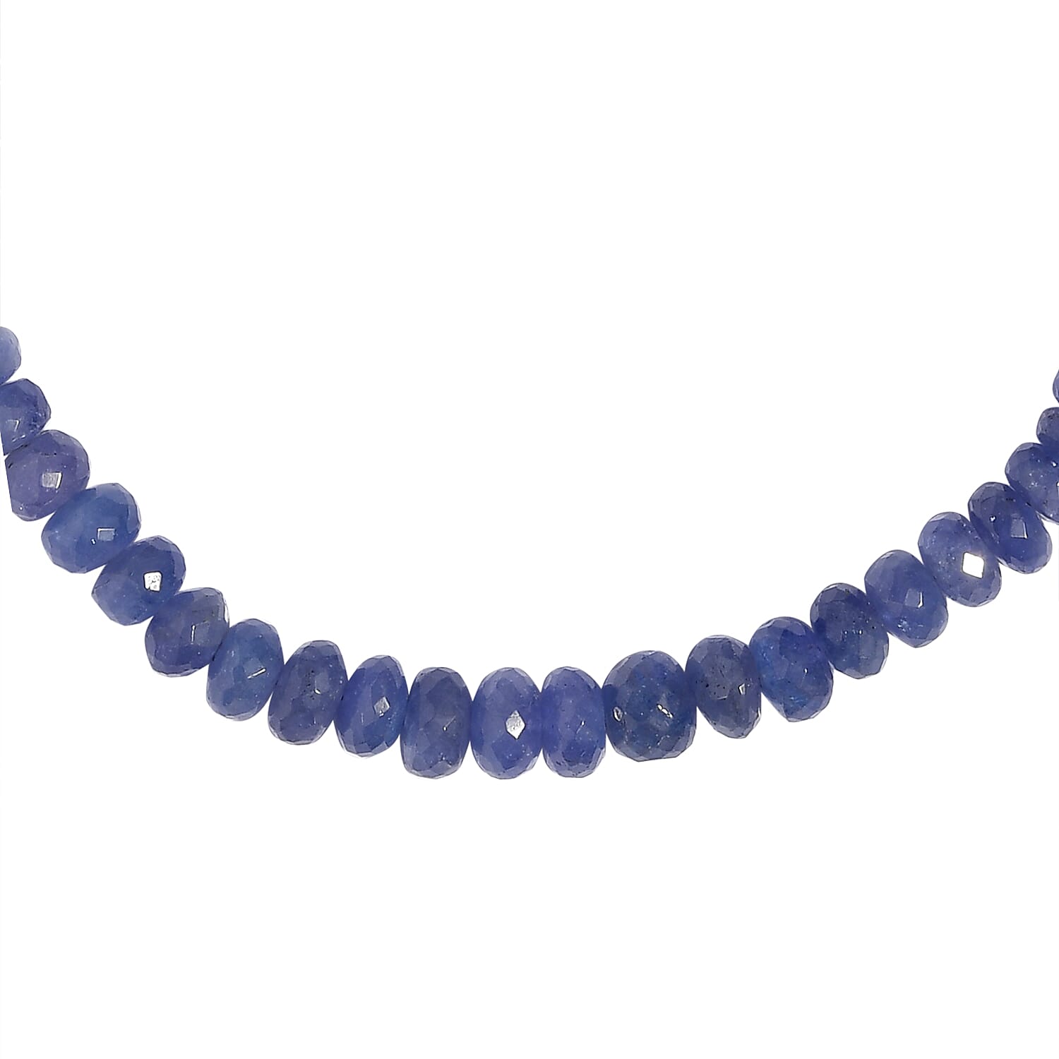 The Majestic Treasure Of Tanzania- 250ct Vivid Deep Blue Faceted Tanzanite Necklace (Size 18)  in 9K Gold