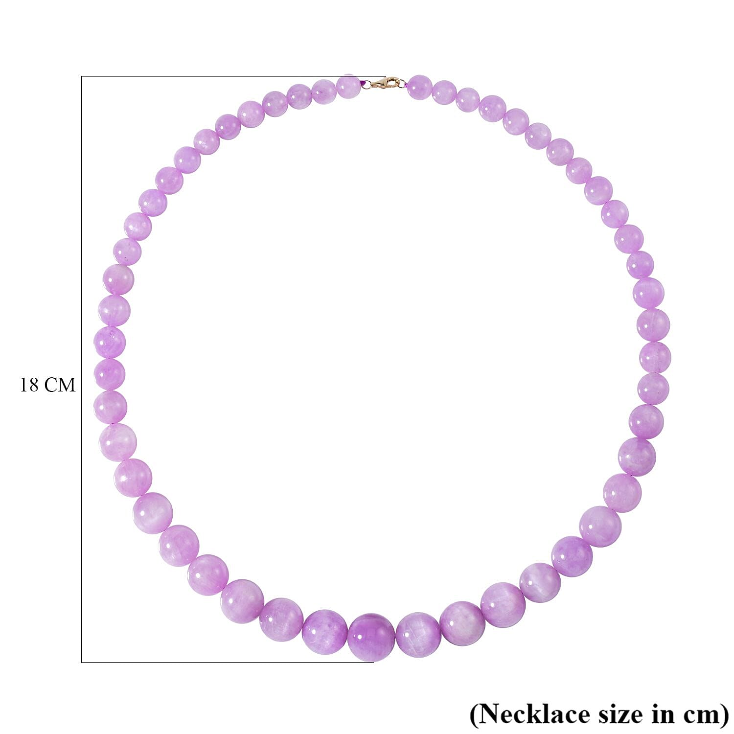 9K Yellow Gold AAA Kunzite Beads Necklace (Size - 20) 434.25 Ct.