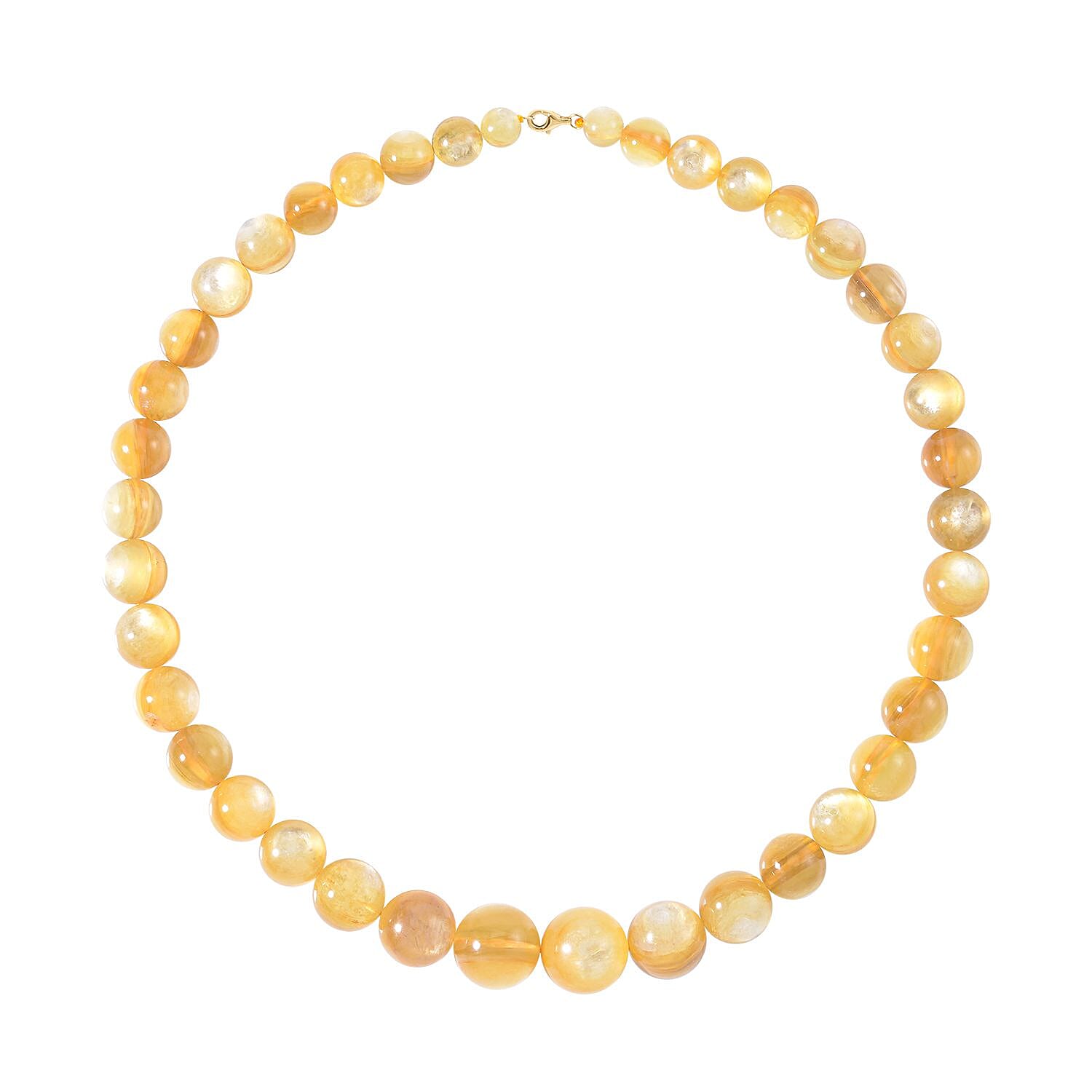 Very Rare Find 9K Yellow Gold AAA Golden Lepidolite Necklace (Size - 20) 588.90 Ct.