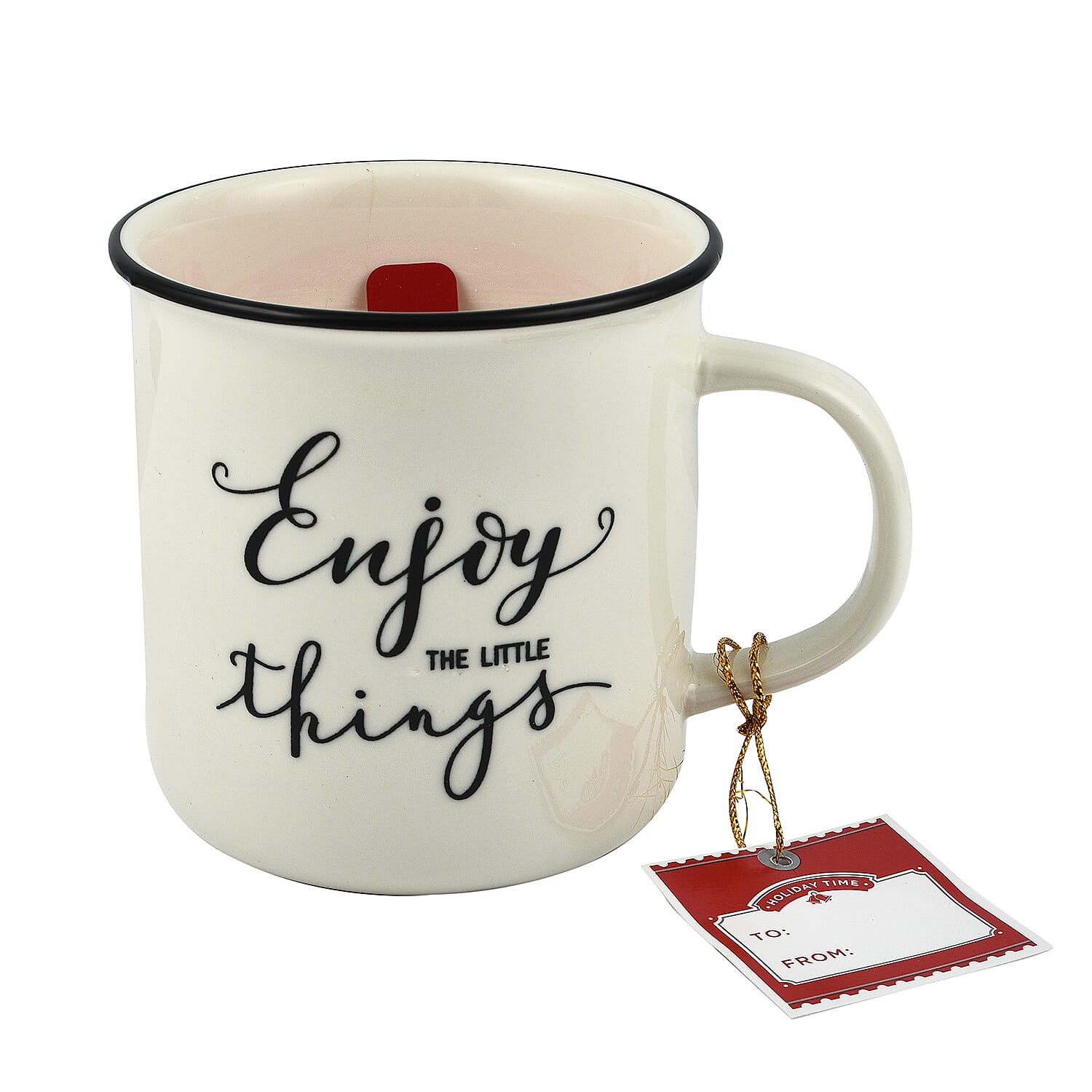 13 0z Enjoy & Happy Mug Candle Set of 2