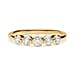 9K Gold SGL Certified Diamond 5 Stone Wedding Band Ring