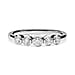 9K Gold SGL Certified Diamond 5 Stone Wedding Band Ring