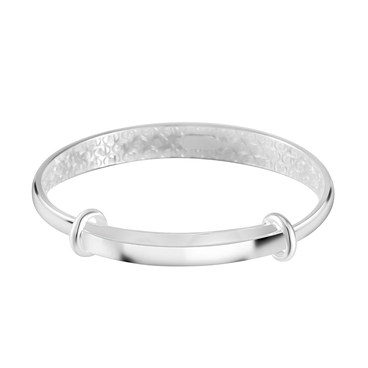 Leaf Pattern Adjustable Cuff Bangle (Size 6.5 - 7.5)