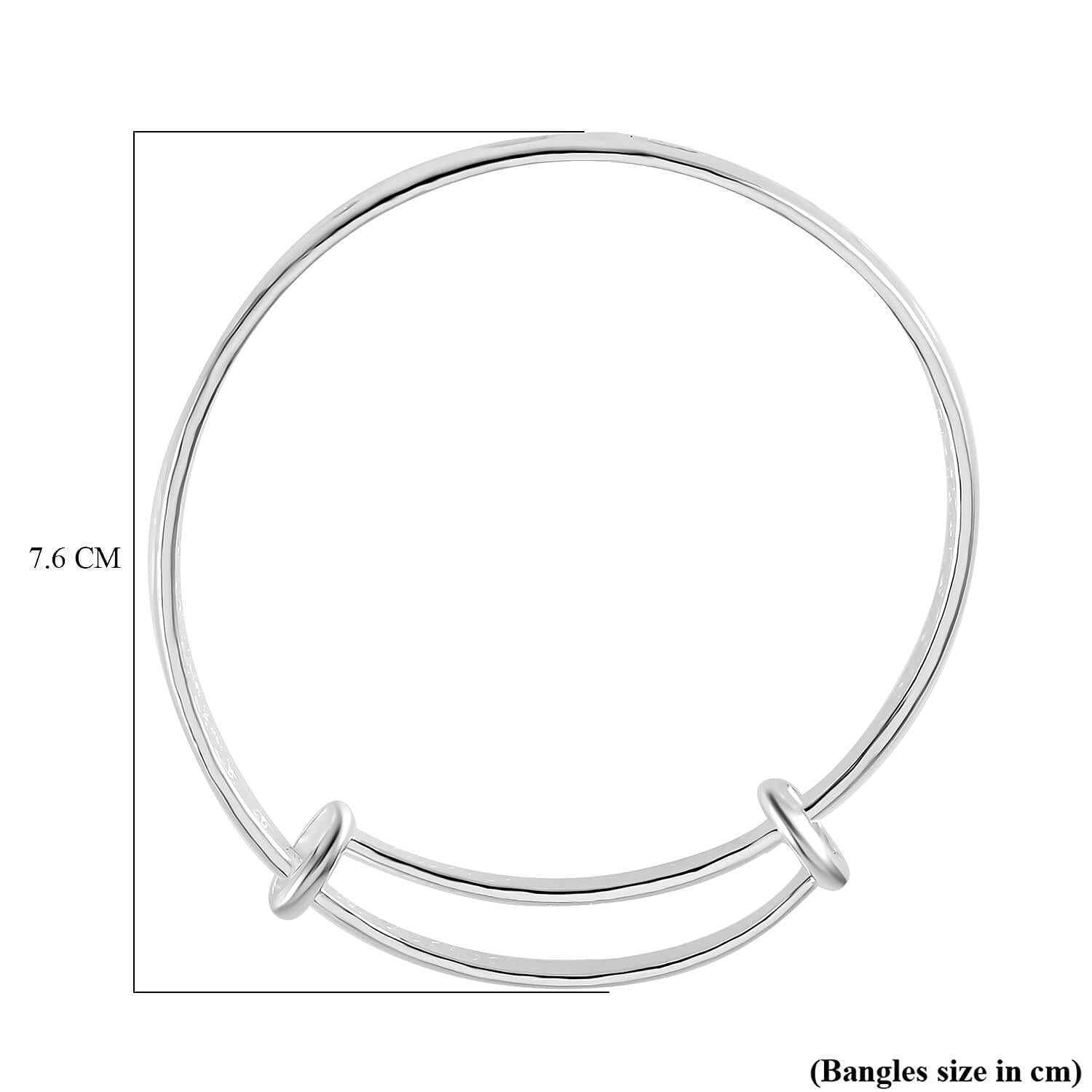 Leaf Pattern Adjustable Cuff Bangle (Size 6.5 - 7.5)