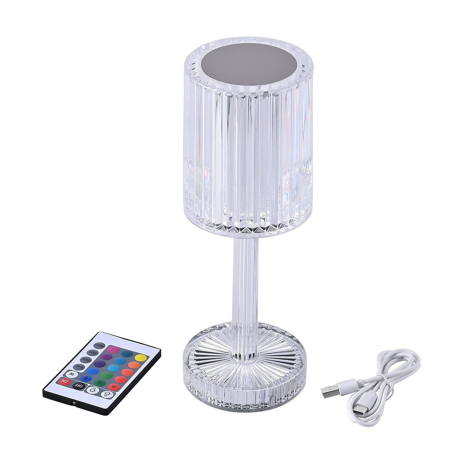 Cordless  Rechargeable Luxury LED Table Lamp - 16 RBG Multi Colour Light Changing Option With Touch Switch & Built-in 800mah Battery