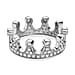 Diamond Crown Ring in Sterling Silver