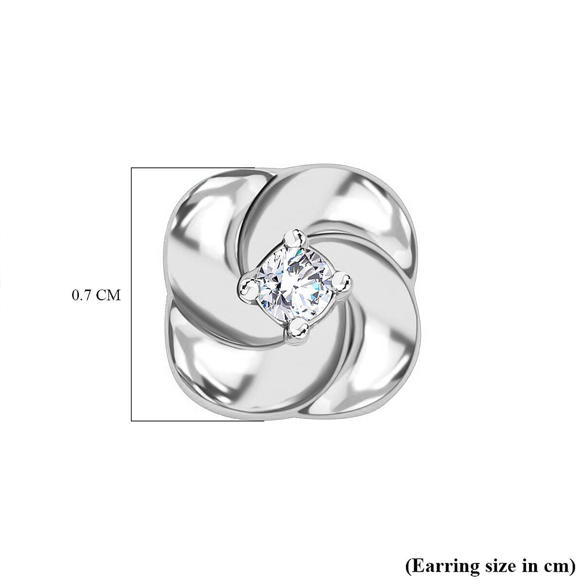 9K White Gold SGL Certified Diamond (G-H) Knot Stud Earrings