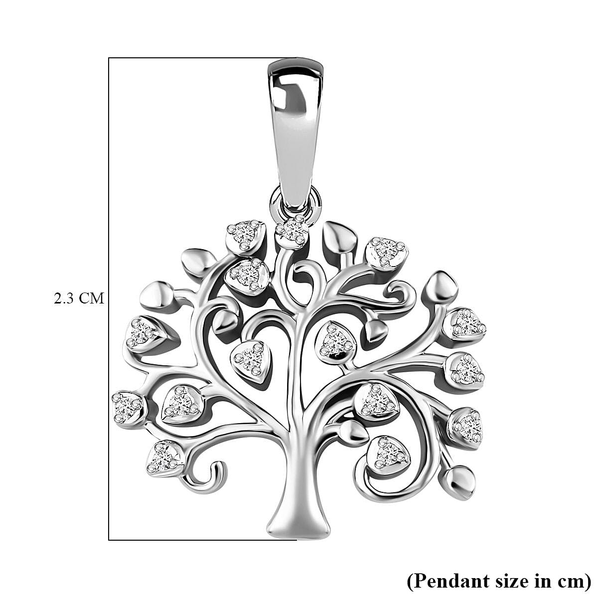 9K White Gold SGL Certified Diamond (G-H) Tree of Life Pendant