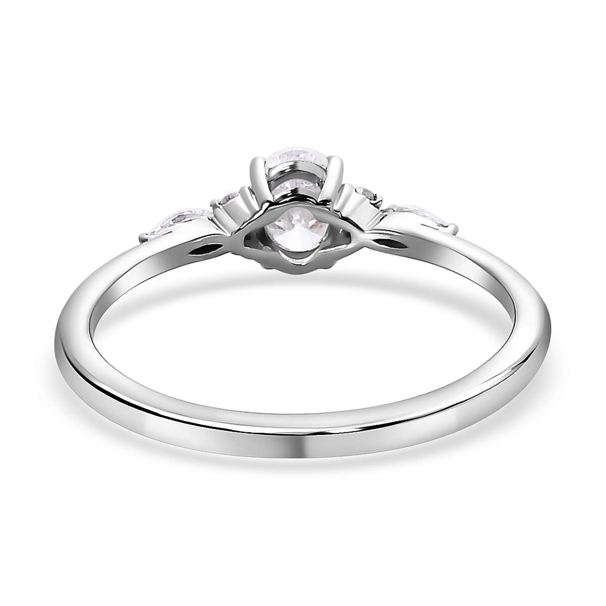 ILIANA - 18K W Gold IGI Certified Diamond (SI-G-H) Ring 0.50 Ct