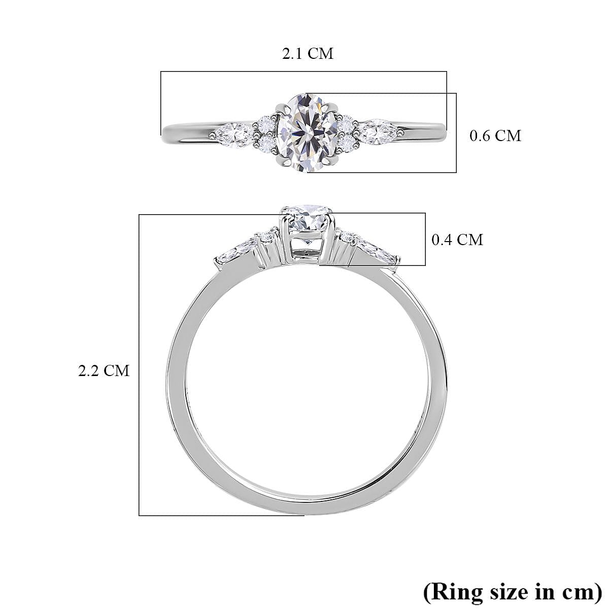 ILIANA - 18K W Gold IGI Certified Diamond (SI-G-H) Ring 0.50 Ct