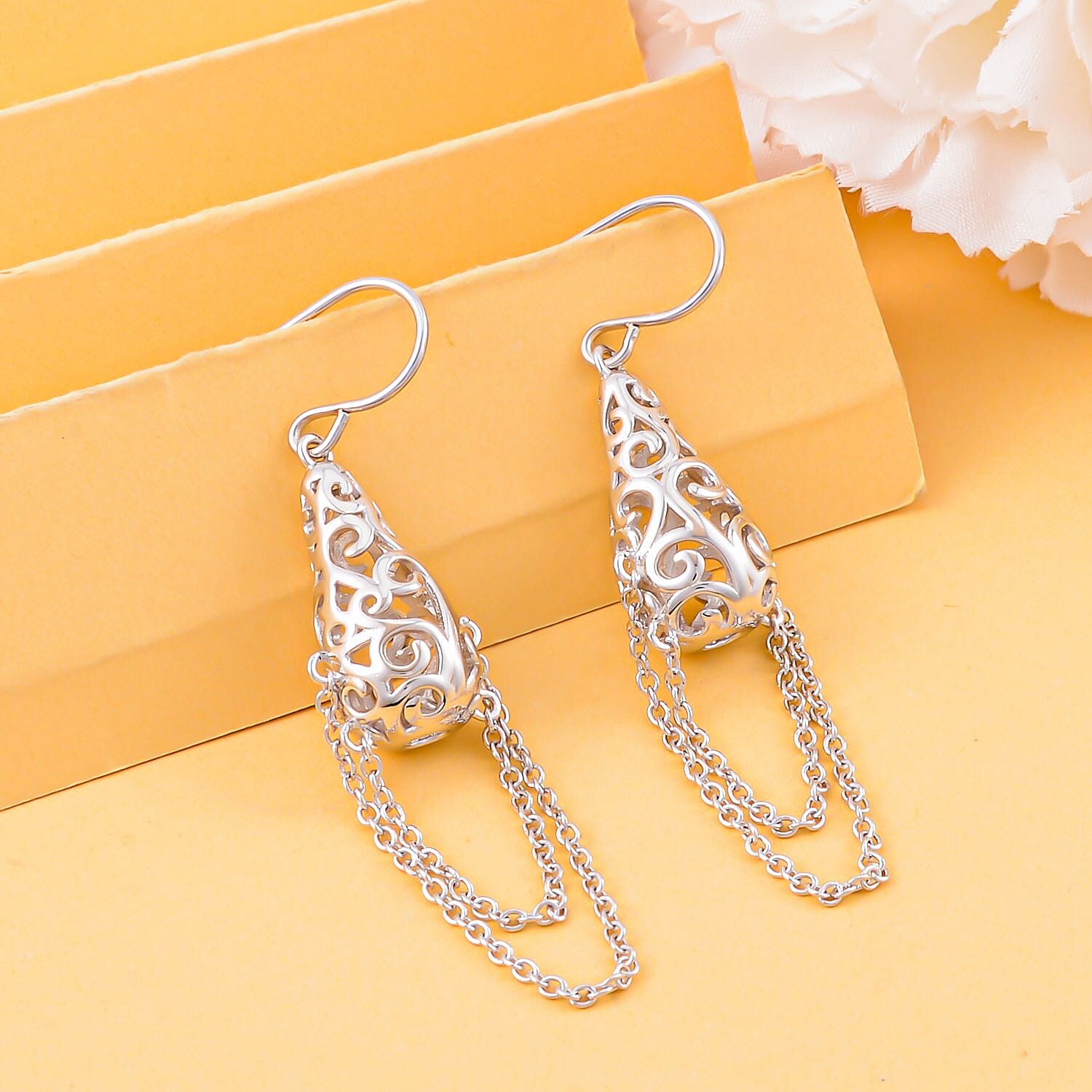 Lucy Q Air Drip Collection - Rhodium Overlay Sterling Silver Earrings