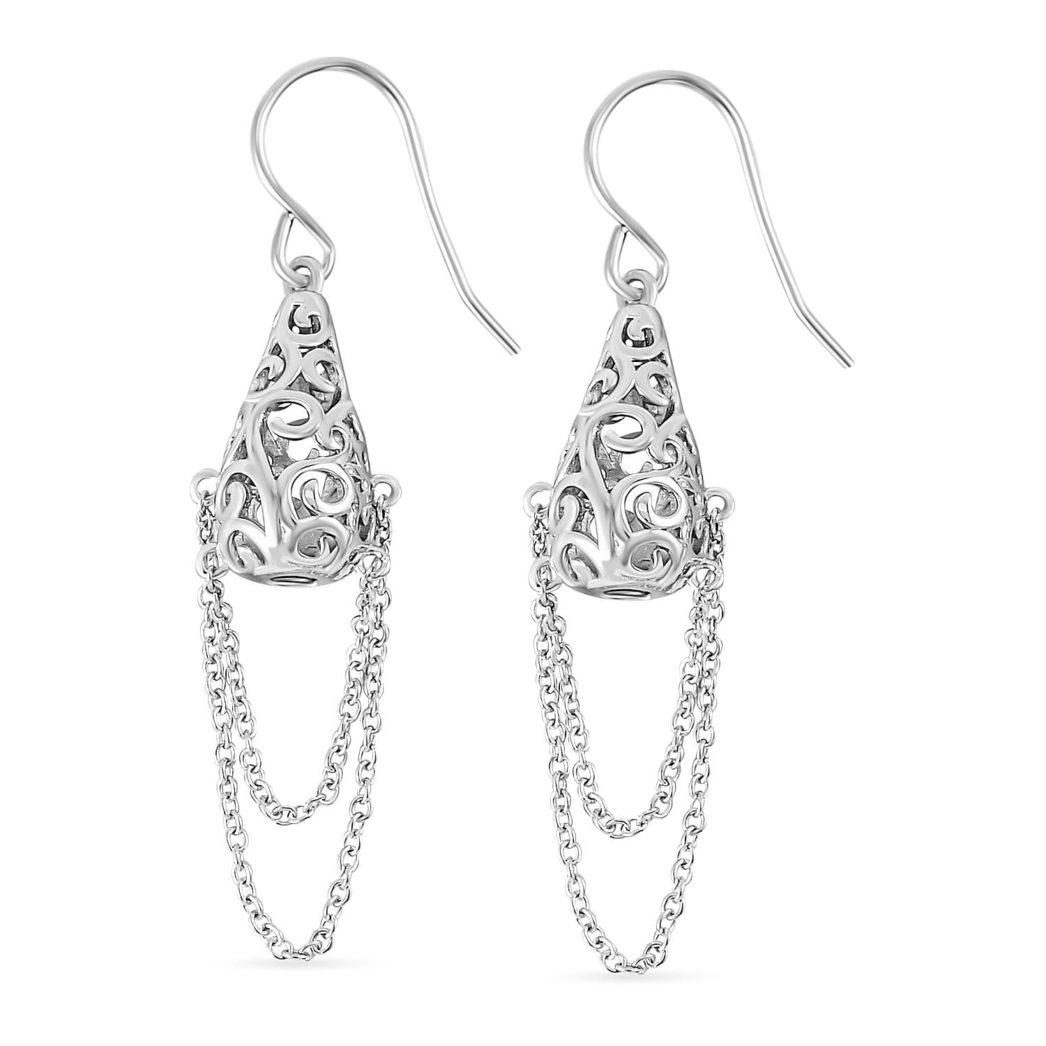Lucy Q Air Drip Collection - Rhodium Overlay Sterling Silver Earrings