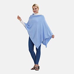 Tamsy Acrylic Patterned Poncho - Beige