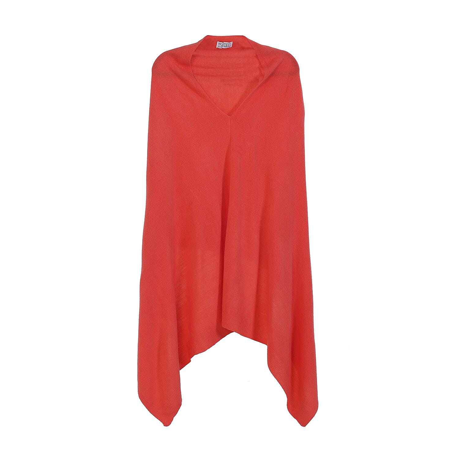 TAMSY Super Soft Knitted Poncho (One Size) - Orange