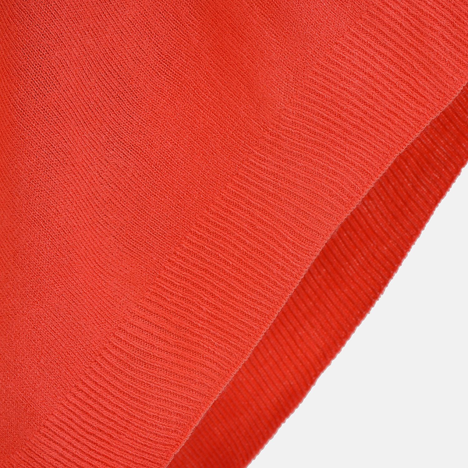 TAMSY Super Soft Knitted Poncho (One Size) - Orange