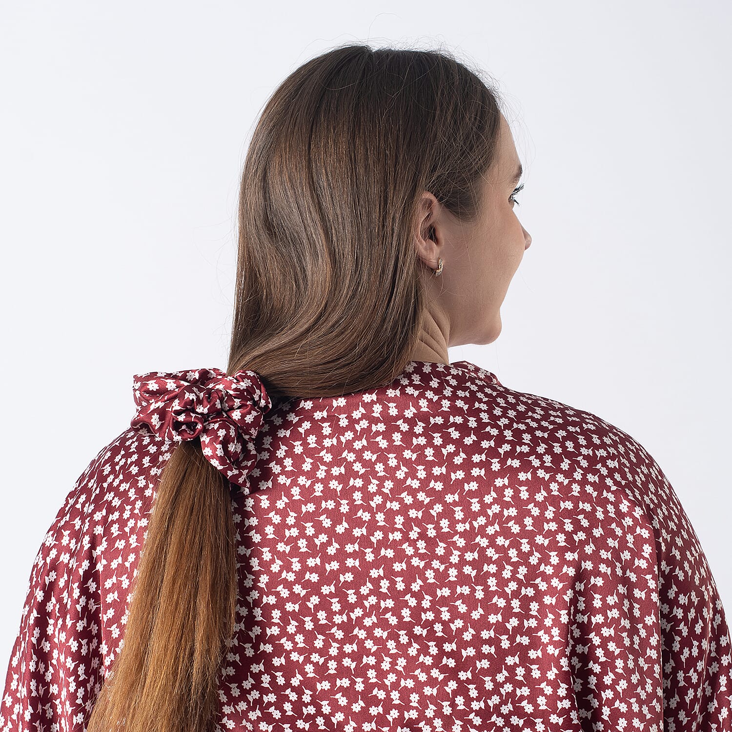 Robe with Eye Mask & Scrunchy (One Size) - Beige