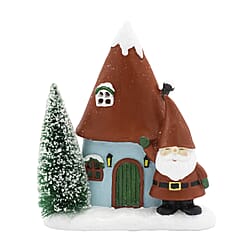 LED Light Up Santa Claus and Xmas House Decoration - Red