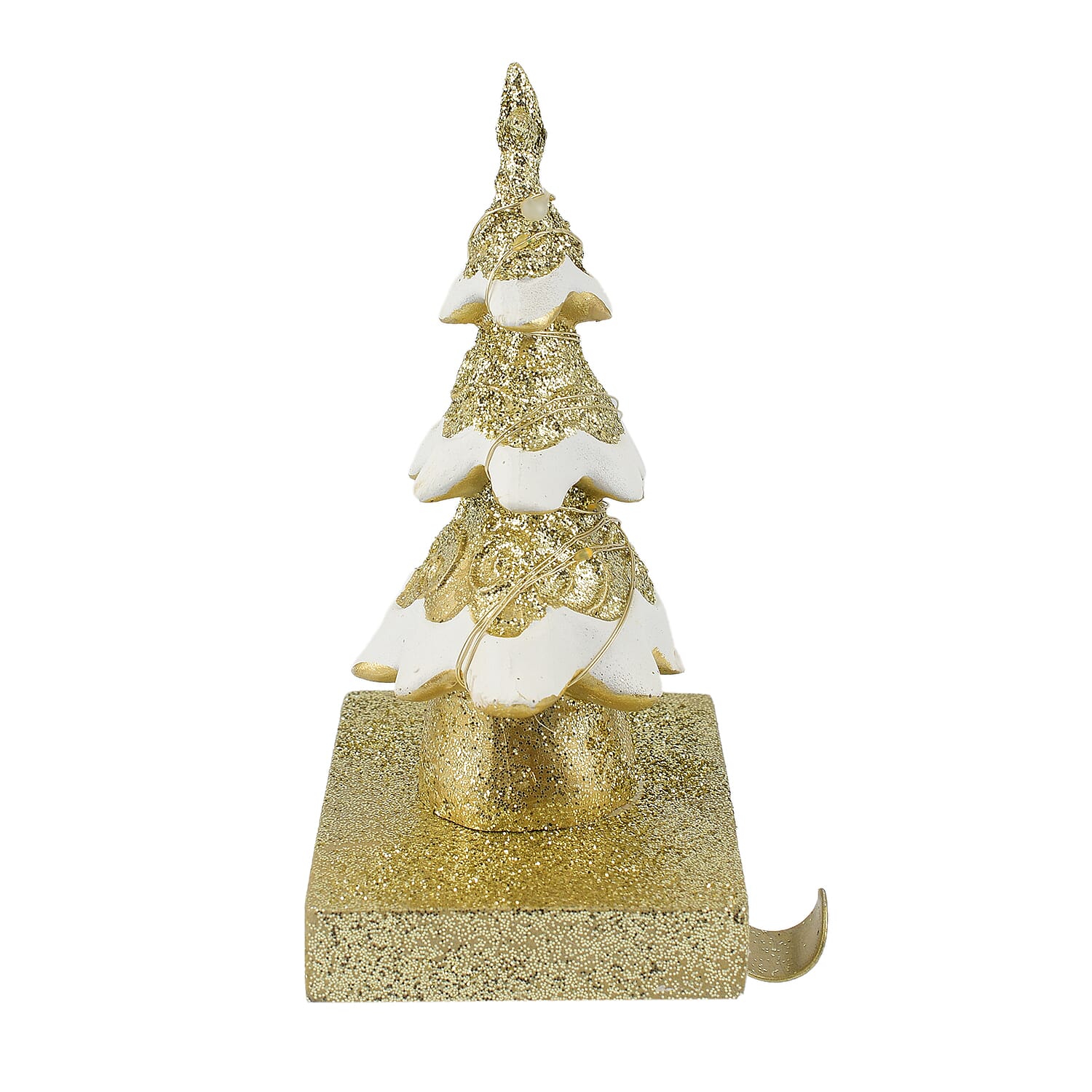 LED Christmas Tree Stocking Holder (Size 18x11x9 cm) - Gold