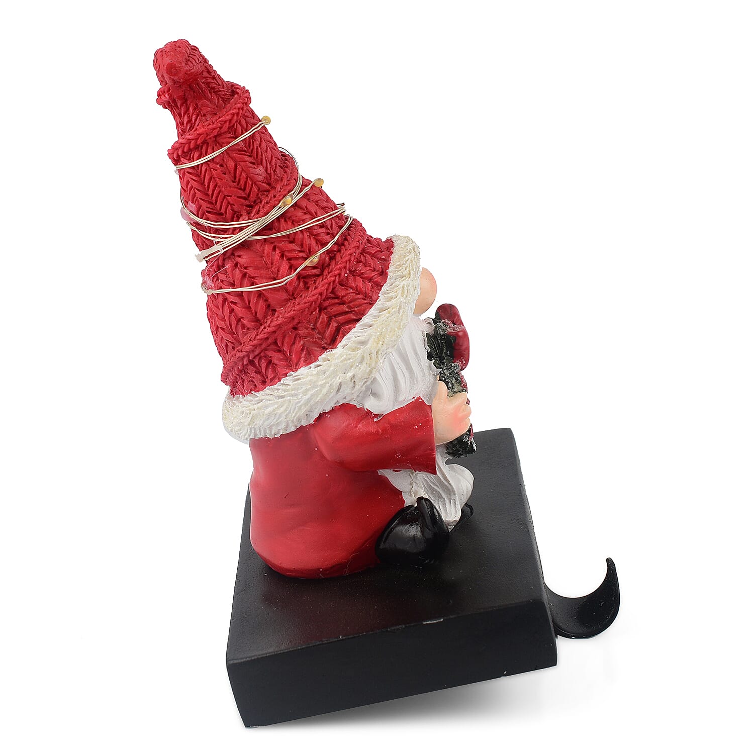 LED Gnome Stocking Holder (Size 18x11x9 cm) - Red