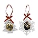 Set of 2 hanging photo frame ornament