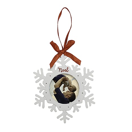 Set of 2 Hanging Photo Frame Decor (Size 11x9 cm) - Xmas Tree - Snowflake