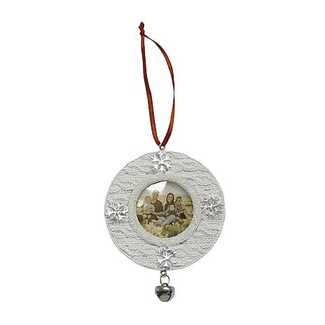 Set of 2 Hanging Photo Frame Christmas Decor (Size 11x9 cm) - Star - Circle