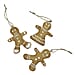 Set of 3-Hanging Gingerbread Christmas Tree Decor Family Ornaments 