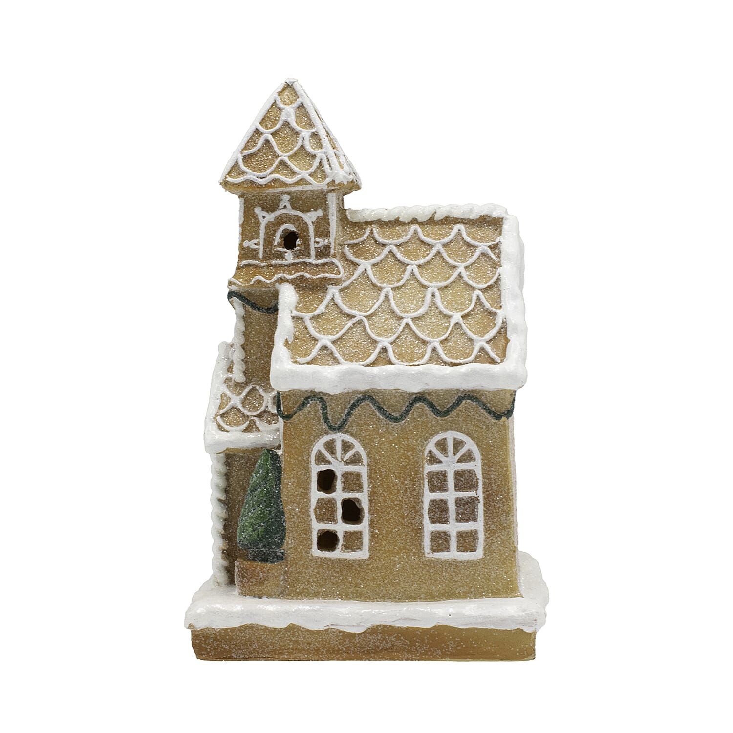 Gingerbread Christmas Church (Size 16x10x9 cm) - Multi