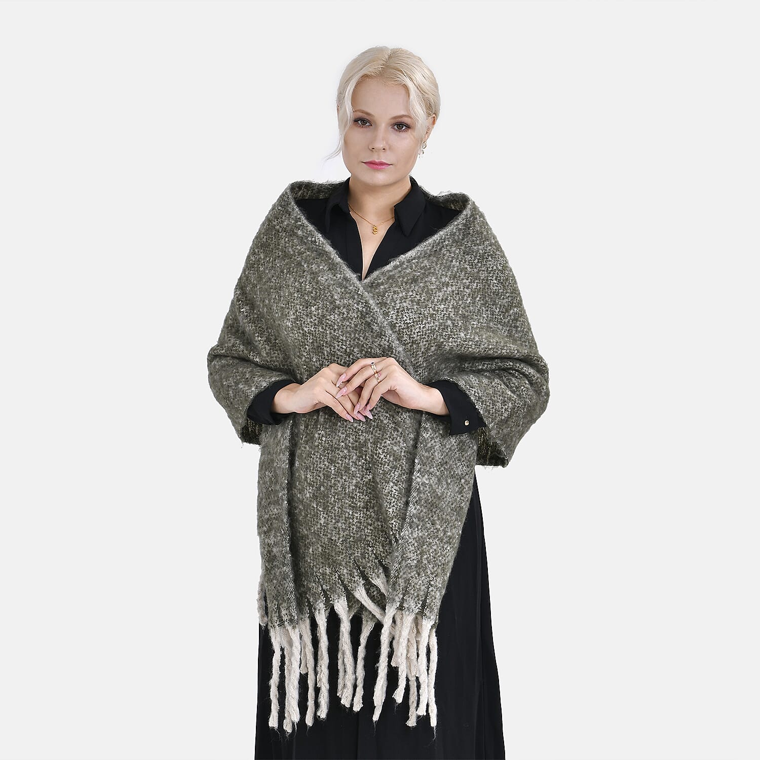 Polyester Solid Scarf (Size 186x30 cm) - Green