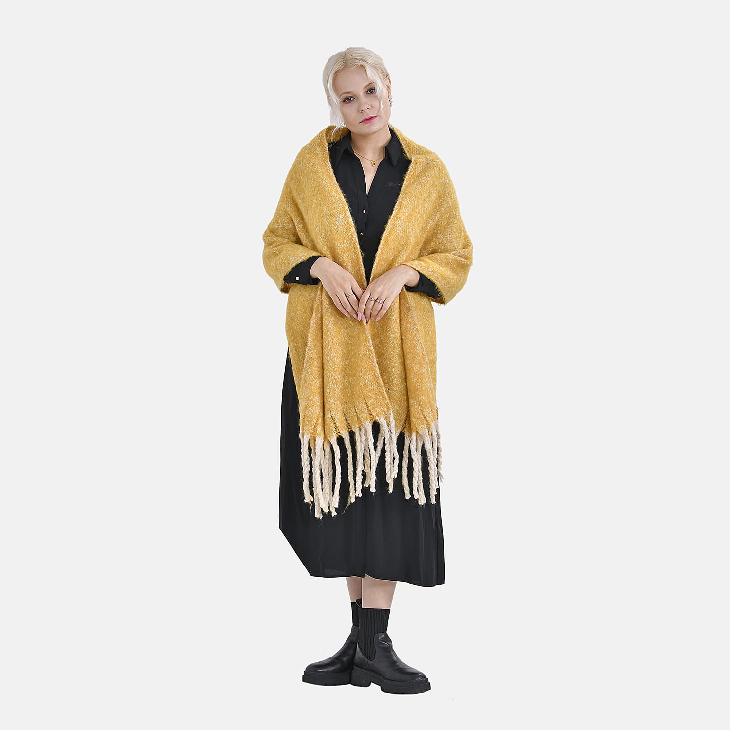 Closeout Deal New Arrival Solid Scarf (One Size 185x45-15x2 cm)  - Yellow