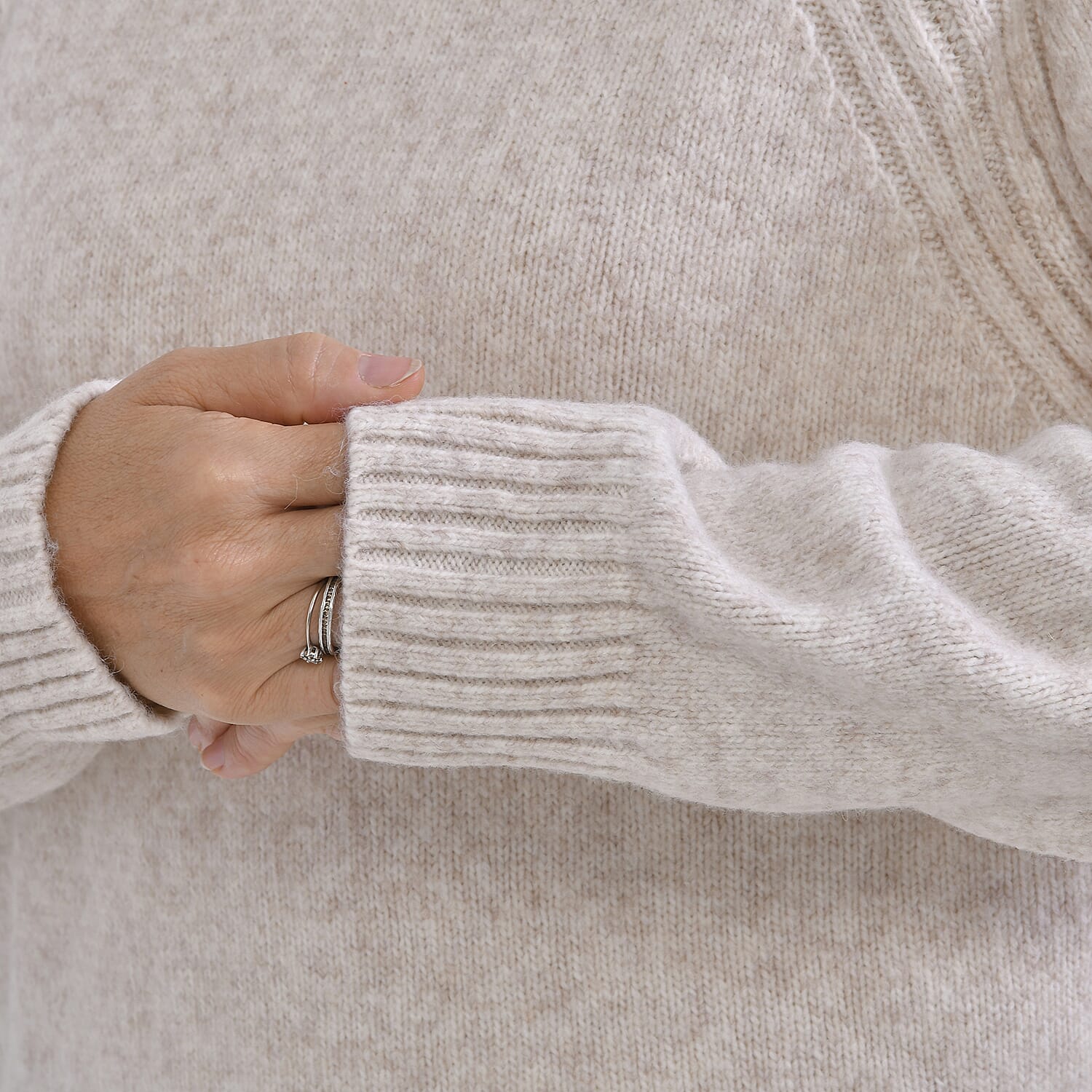 Tamsy Roll Neck Jumper - Beige