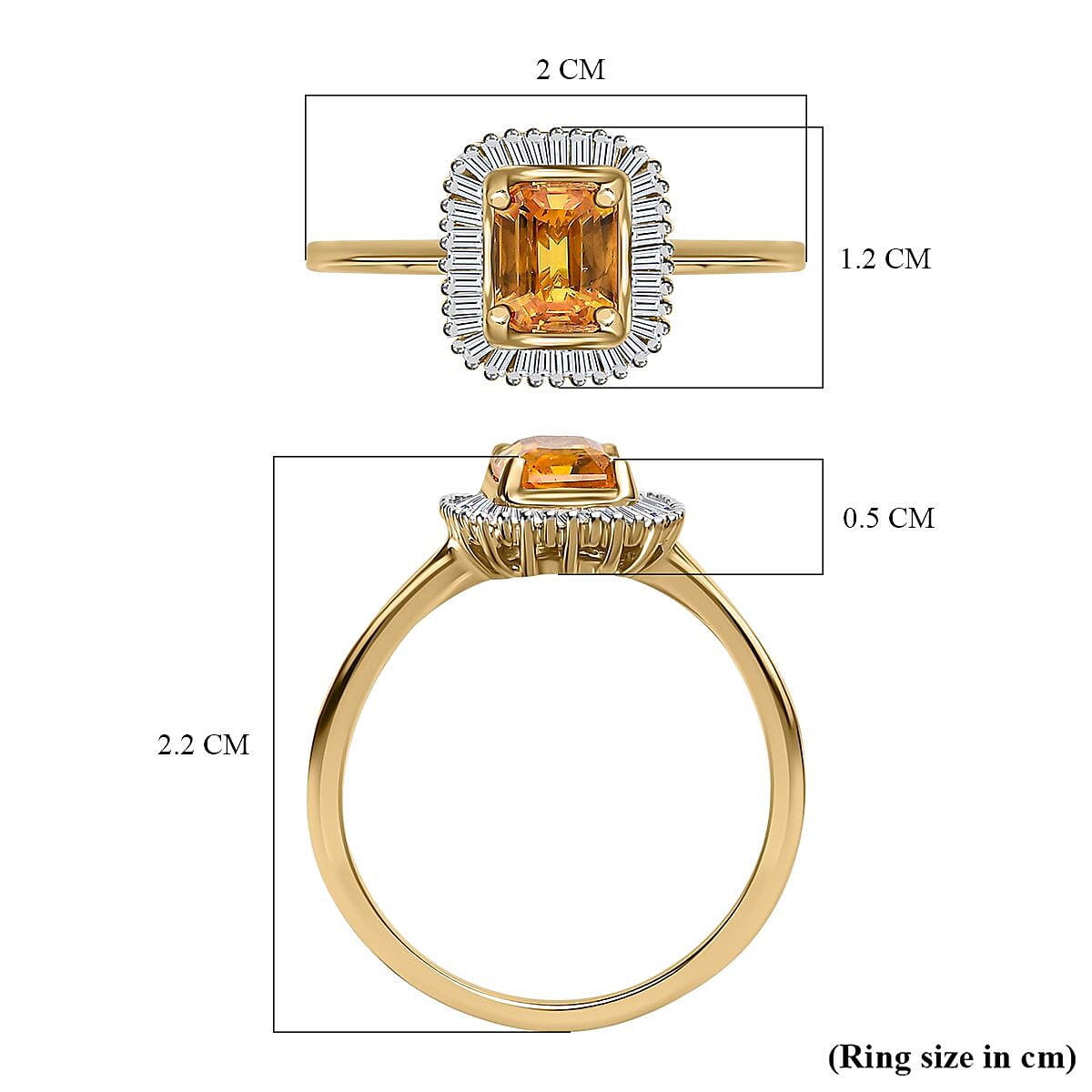 9K Yellow Gold Yellow Sapphire, White Diamond Halo Ring 1.43 Ct. 9K Yellow Gold Yellow Sapphire, White Diamond Halo Ring 1.43 Ct.