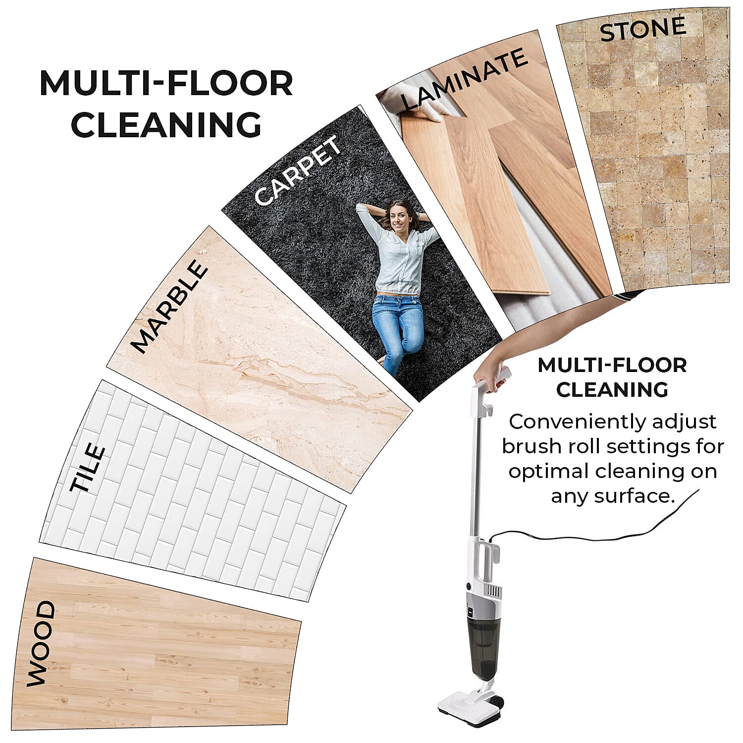 Stick - Handheld 2 in 1 Vacuum Cleaner with Hepa Filter (600w) - Grey