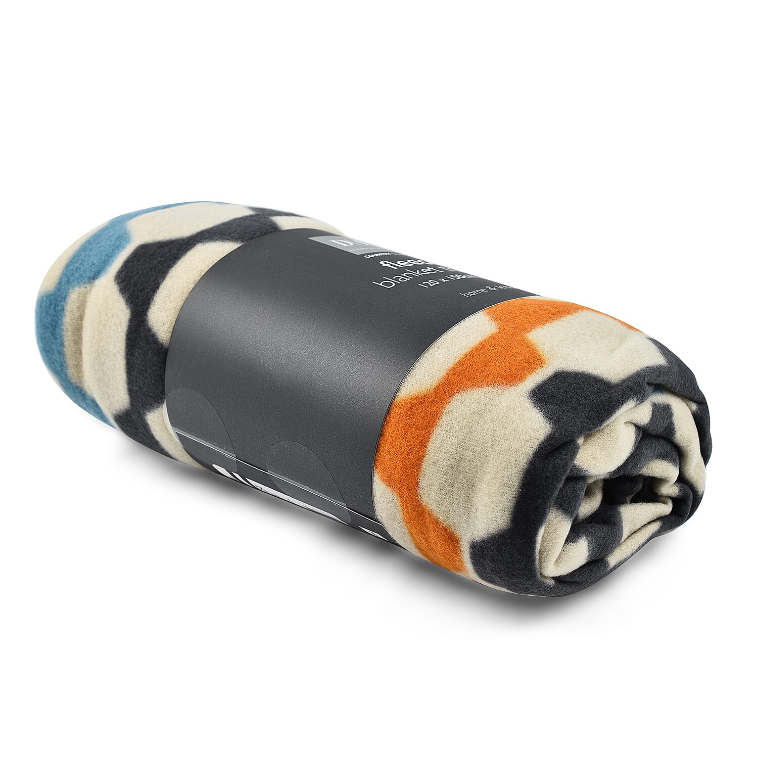 Multi Colour Geometric Printed Fleece Blanket (Size, 150x120 cm) - Multi